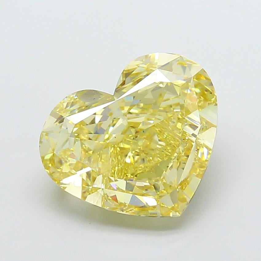 9.05 Ct. Fancy Light Yellow Heart Lab Grown Diamond