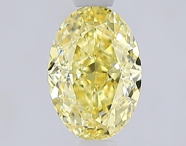 1.01 Ct. Fancy Intense  Yellow Oval Lab Grown Diamond