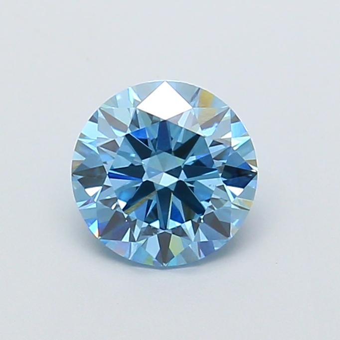 1.37 Ct. Fancy Vivid Blue Round Lab Grown Diamond