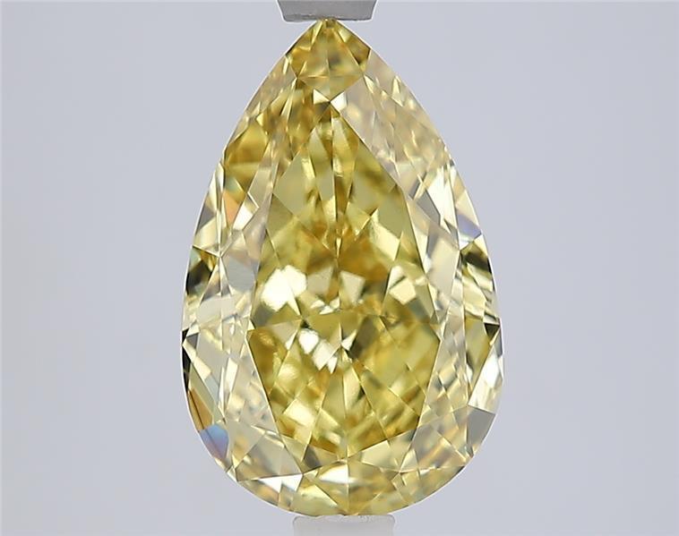 3.06 Ct. Fancy Vivid Yellow Yellow Pear Lab Grown Diamond