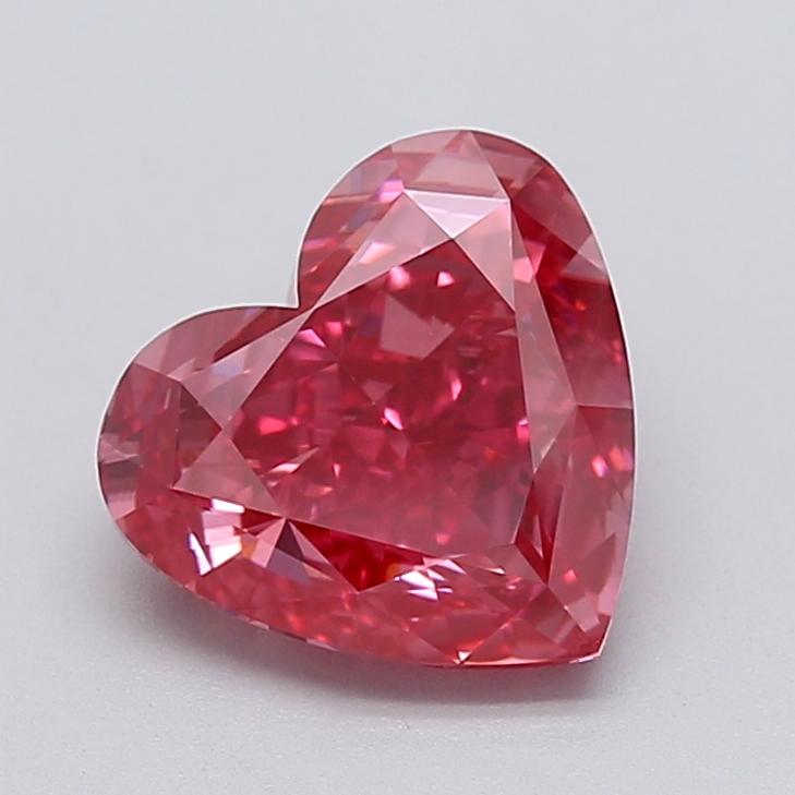 3.01 Ct. Fancy Vivid  Pink Heart Lab Grown Diamond