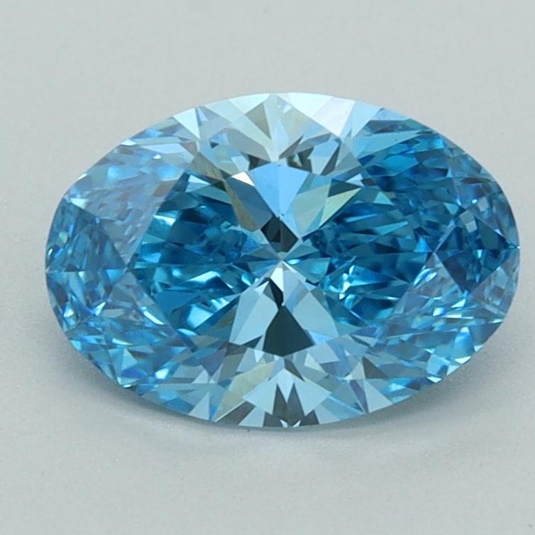 1.51 Ct. Fancy Vivid  Blue Oval Lab Grown Diamond