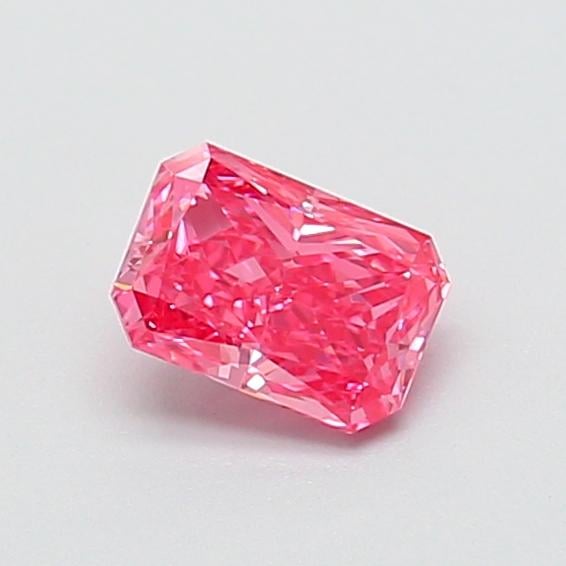 0.57 Ct. Fancy Vivid  Pink Radiant Lab Grown Diamond