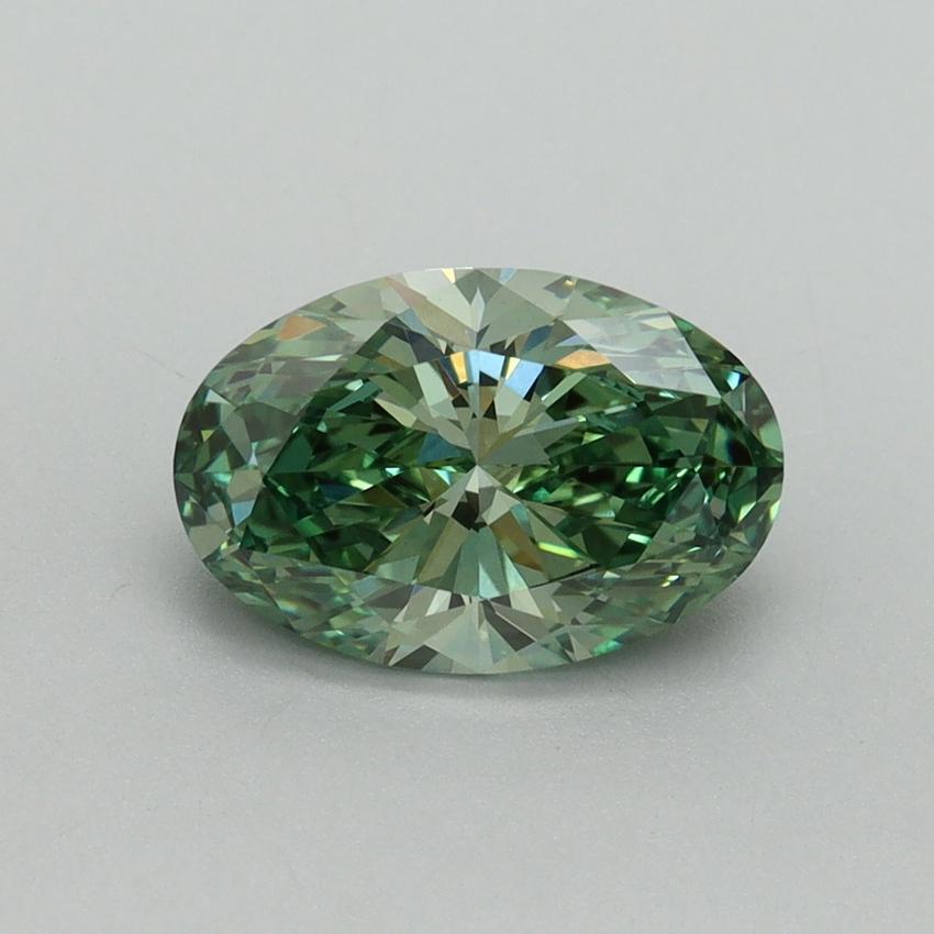 1.67 Ct. Fancy Vivid Green Oval Lab Grown Diamond