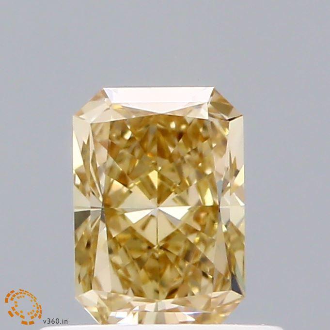 0.63 Ct. Fancy Vivid  Yellow Radiant Lab Grown Diamond
