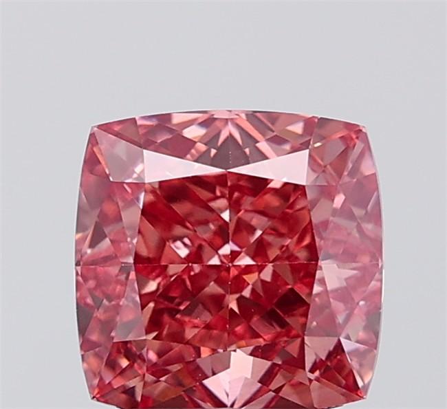 2.56 Ct. Fancy Vivid  Pink Cushion Lab Grown Diamond