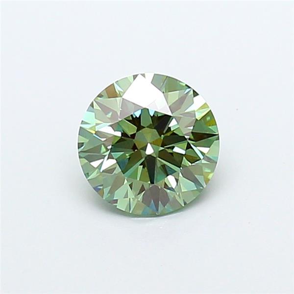 1.09 Ct. Fancy Vivid Green Round Lab Grown Diamond