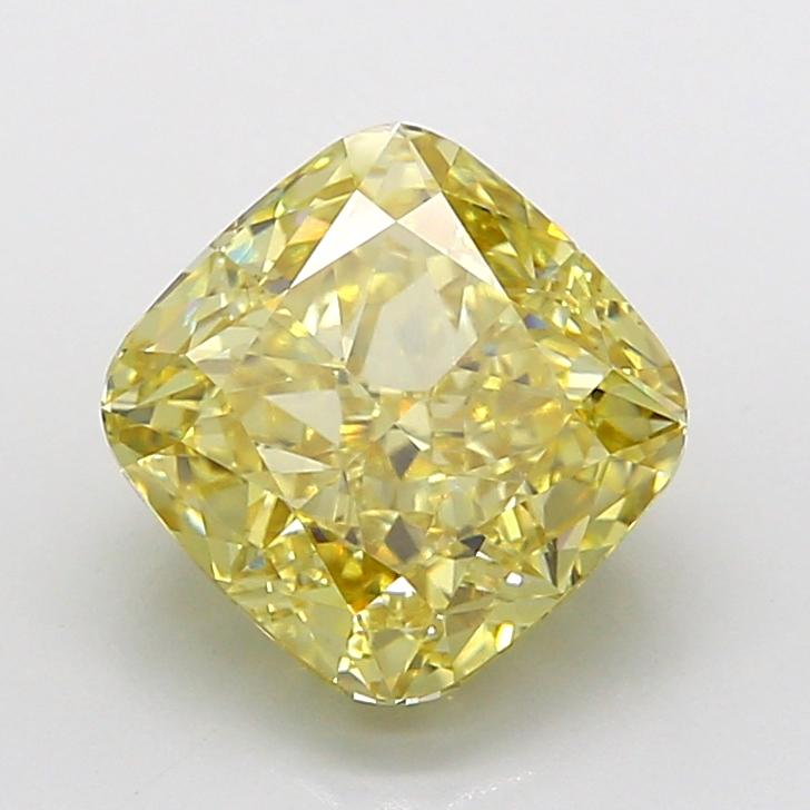 3.75 Ct. Fancy Intense Yellow Cushion Lab Grown Diamond