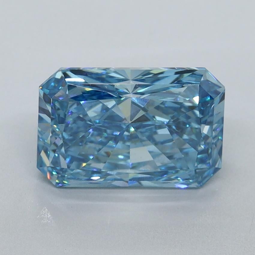 2.51 Ct. Fancy Vivid Blue Radiant Lab Grown Diamond