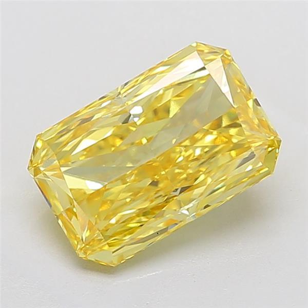 4.09 Ct. Fancy Vivid  Yellow Radiant Lab Grown Diamond