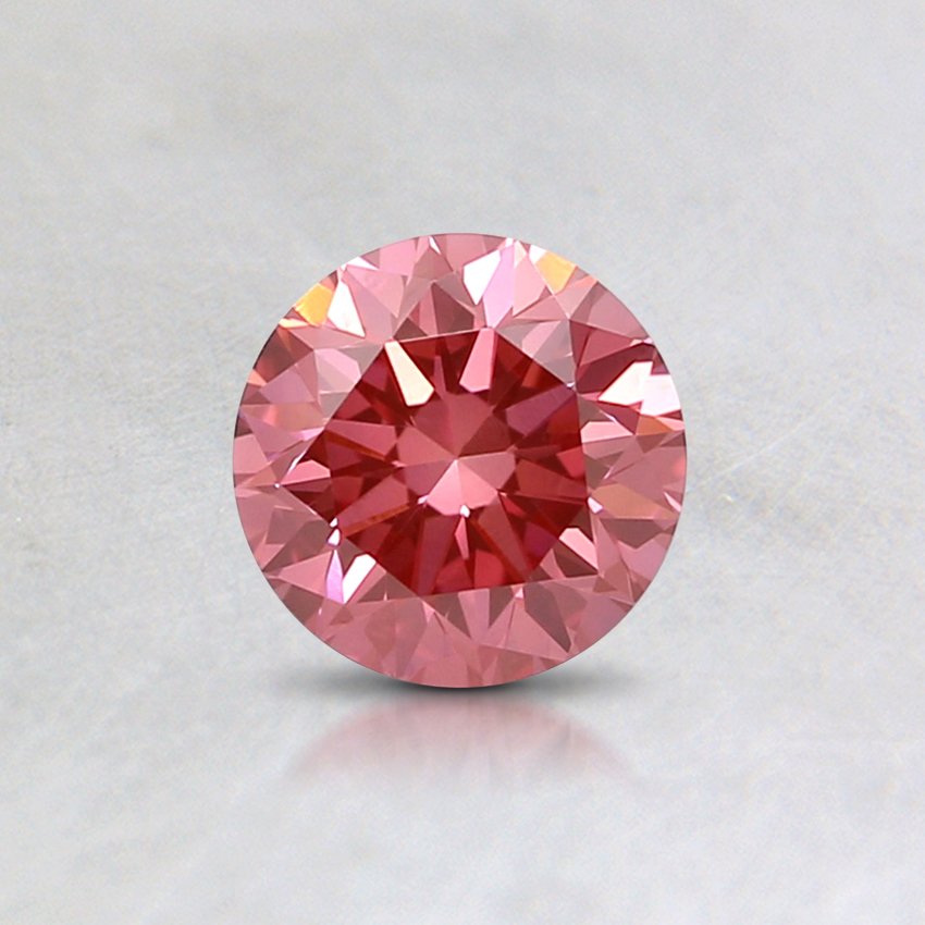 0.52 Ct. Lab Grown Fancy Vivid Pink Round Diamond