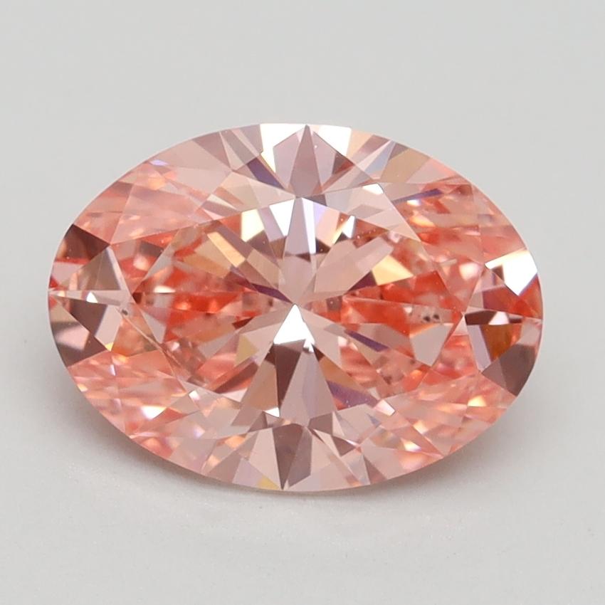 2.05 Ct. Fancy Vivid Pink Oval Lab Grown Diamond