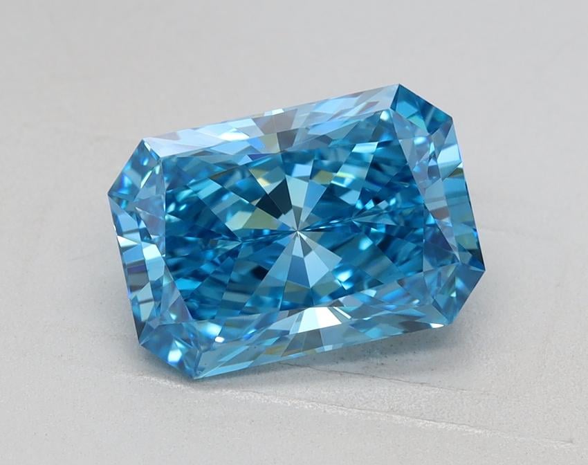 1.86 Ct. Fancy Vivid Blue Radiant Lab Grown Diamond