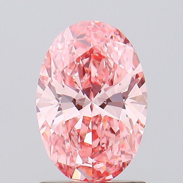 1.09 Ct. Fancy Vivid Pink Oval Lab Grown Diamond