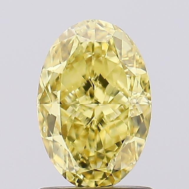 1.52 Ct. Fancy Vivid Yellow Oval Lab Grown Diamond