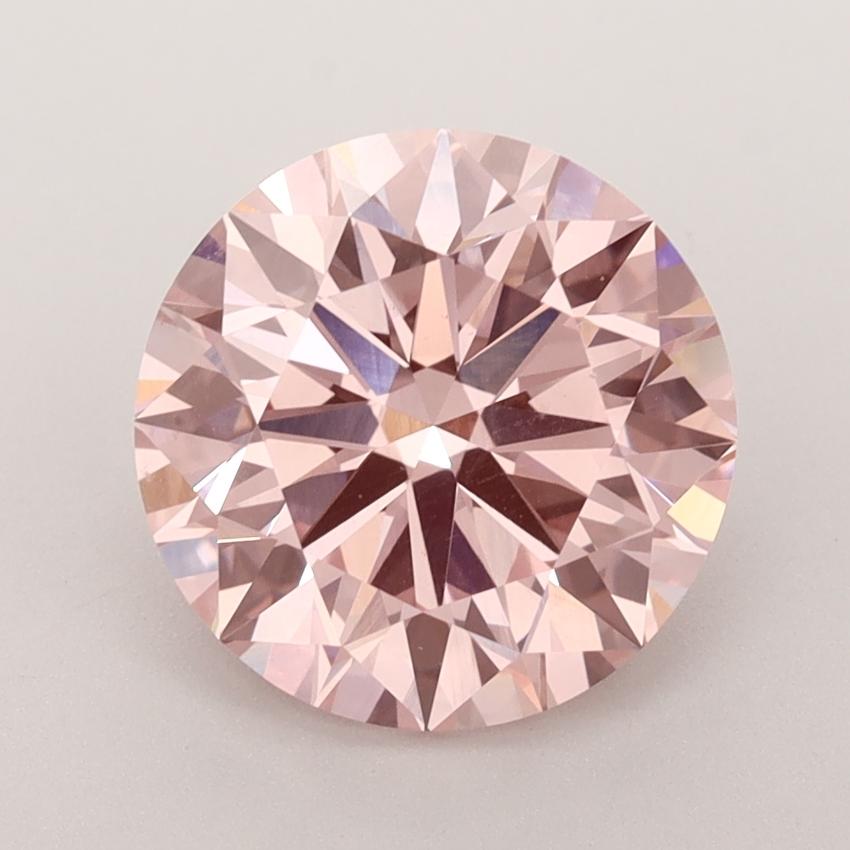 3.40 Ct. Fancy Vivid  Pink Round Lab Grown Diamond