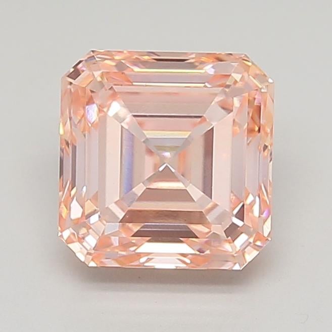 3.09 Ct. Fancy Intense  Pink Asscher Lab Grown Diamond