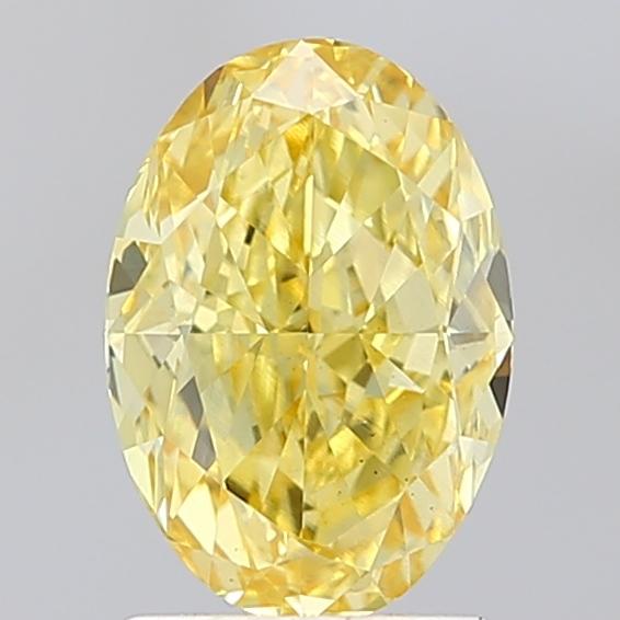 2.09 Ct. Fancy Vivid Yellow Oval Lab Grown Diamond