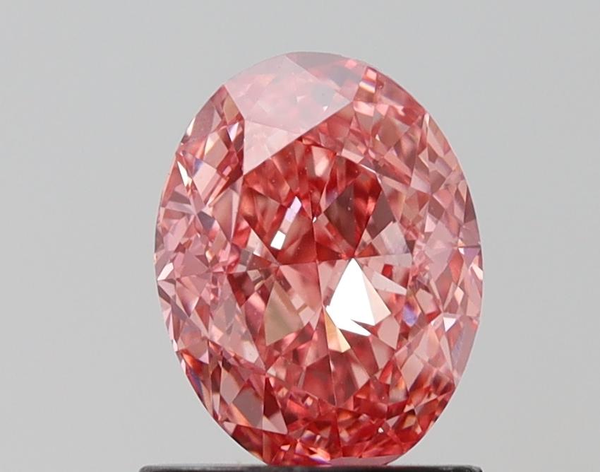 1.11 Ct. Fancy Vivid Pink Oval Lab Grown Diamond