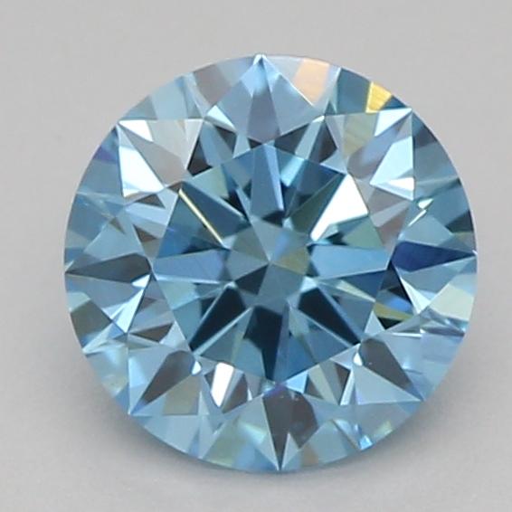 0.52 Ct. Fancy Vivid Blue Round Lab Grown Diamond