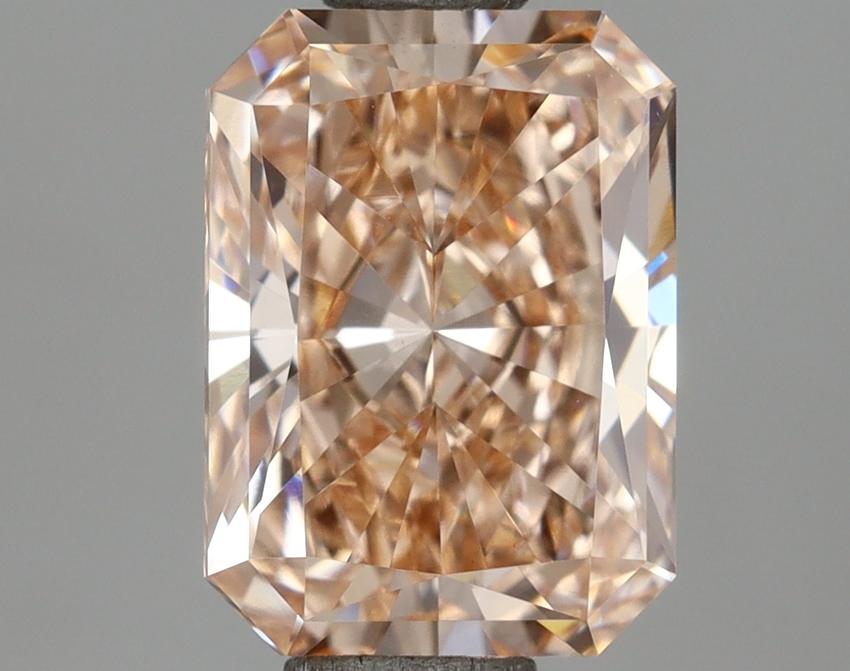 1.61 Ct. Fancy Intense Orangy Pink Radiant Lab Grown Diamond