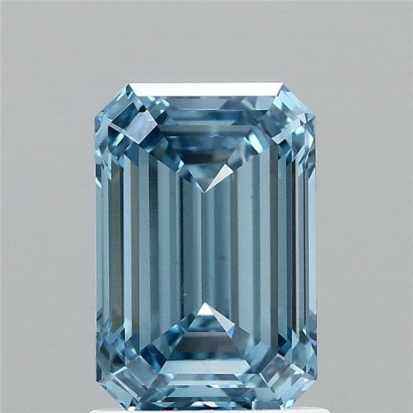 1.58 Ct. Fancy Vivid Blue Emerald Lab Grown Diamond