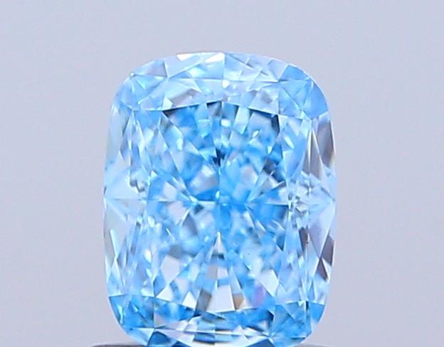 1.09 Ct. Fancy Vivid Blue Cushion Lab Grown Diamond