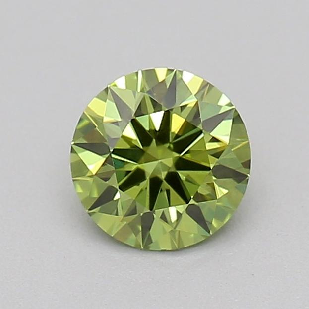 0.27 Ct. Fancy Vivid  Green Round Lab Grown Diamond