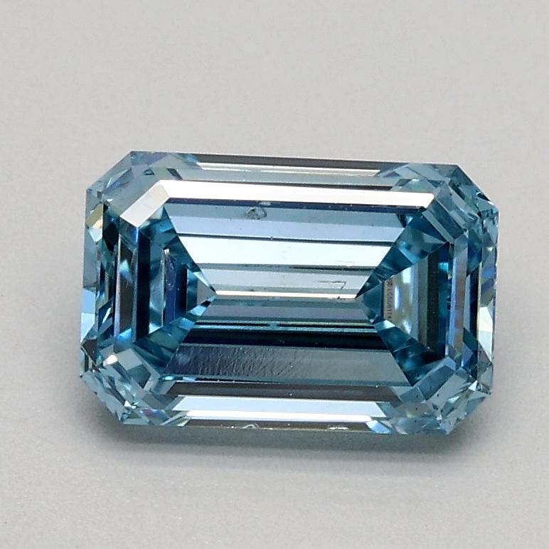 1.00 Ct. Fancy Intense Blue Emerald Lab Grown Diamond