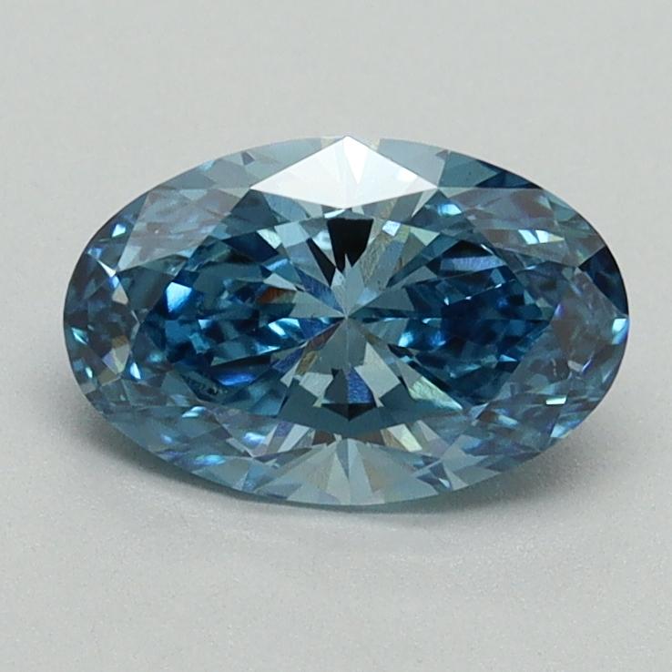 1.00 Ct. Fancy Vivid Blue Oval Lab Grown Diamond