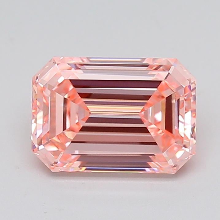3.04 Ct. Fancy Vivid  Pink Emerald Lab Grown Diamond