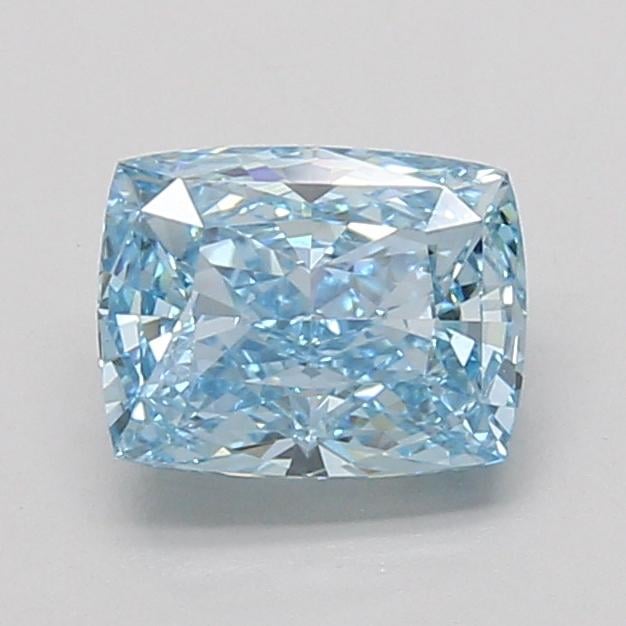 1.55 Ct. Fancy Vivid Blue Cushion Lab Grown Diamond