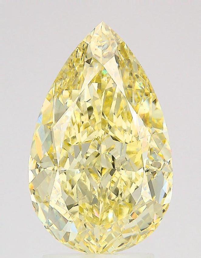 4.03 Ct. Fancy Intense  Yellow Pear Lab Grown Diamond
