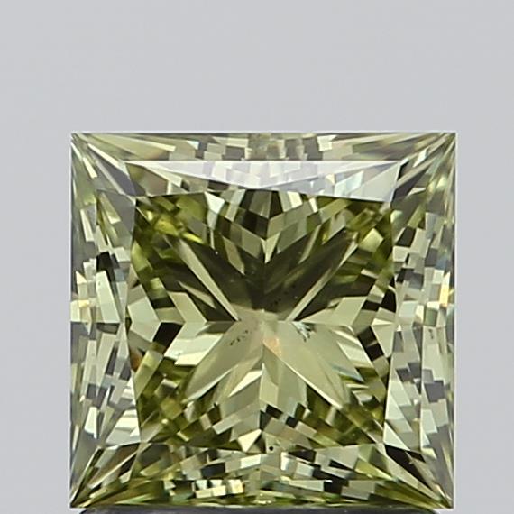 1.31 Ct. Fancy Vivid  Green Princess Lab Grown Diamond