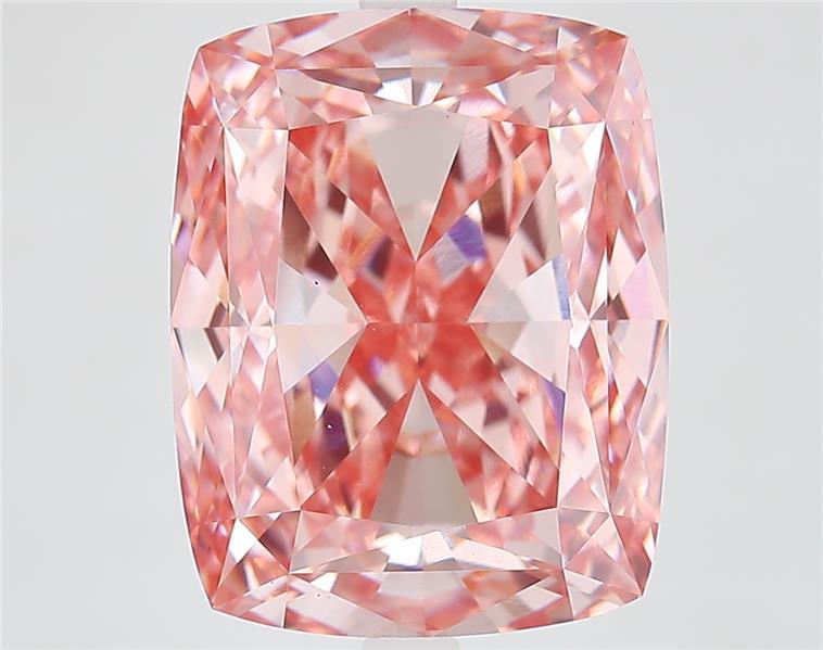 10.03 Ct. Fancy Vivid  Pink Cushion Lab Grown Diamond