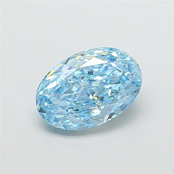 4.03 Ct. Fancy Vivid Blue Oval Lab Grown Diamond
