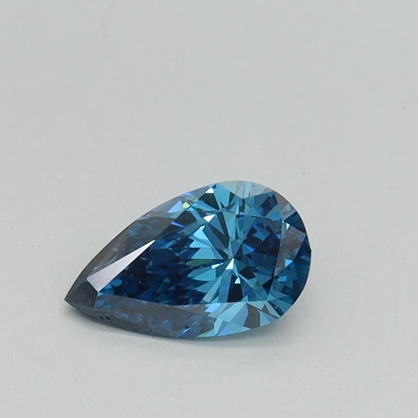 0.36 Ct. Fancy Vivid Blue Pear Lab Grown Diamond