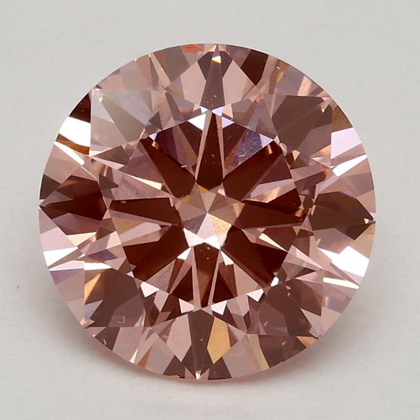 2.11 Ct. Fancy Intense Pink Round Lab Grown Diamond