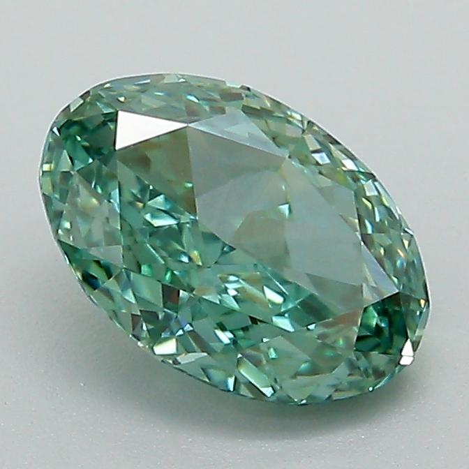 1.41 Ct. Fancy Vivid Green Oval Lab Grown Diamond