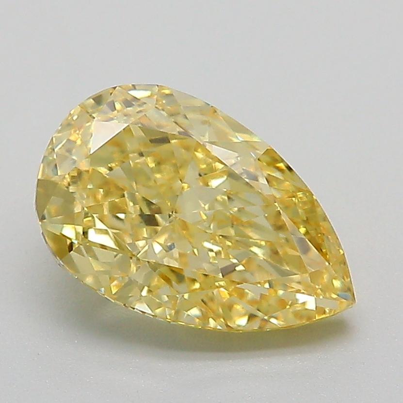2.08 Ct. Fancy Vivid Yellow Pear Lab Grown Diamond