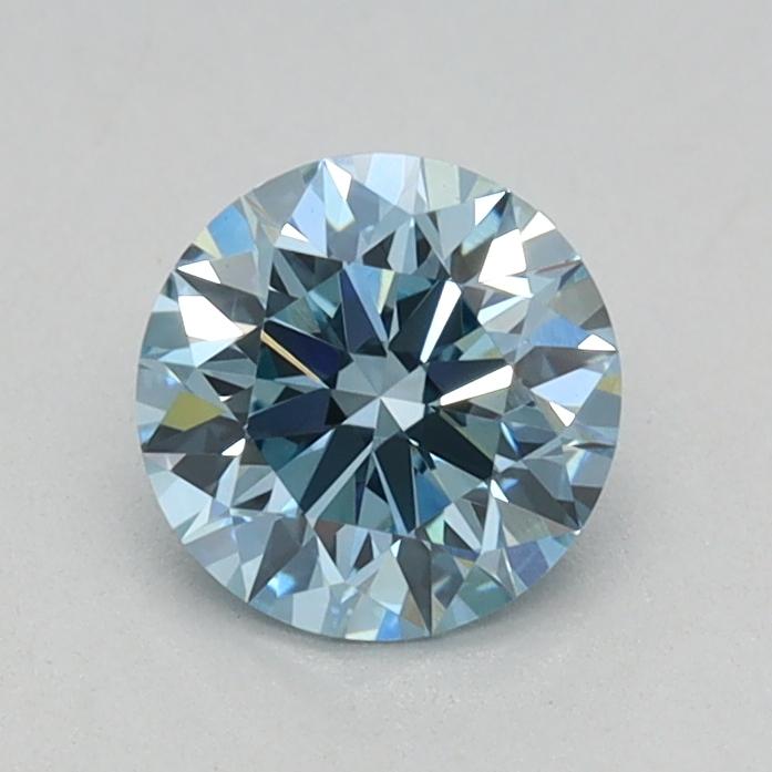 0.53 Ct. Fancy Vivid Blue Round Lab Grown Diamond