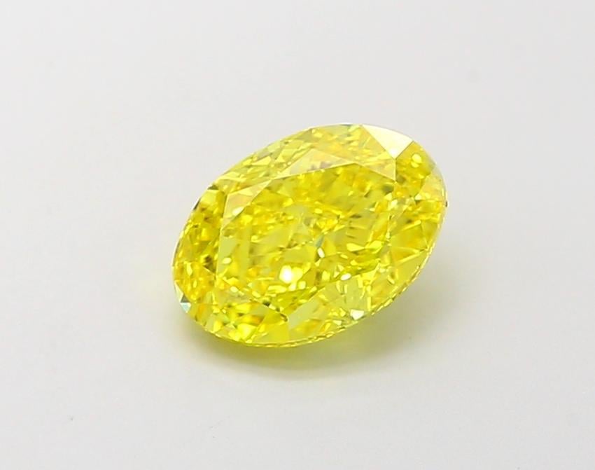 1.1 Ct. Fancy Vivid Yellow Oval Lab Grown Diamond