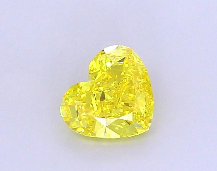 1.66 Ct. Fancy Vivid Yellow Heart Lab Grown Diamond
