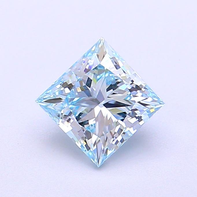1.07 Ct. Fancy Intense Blue Princess Lab Grown Diamond