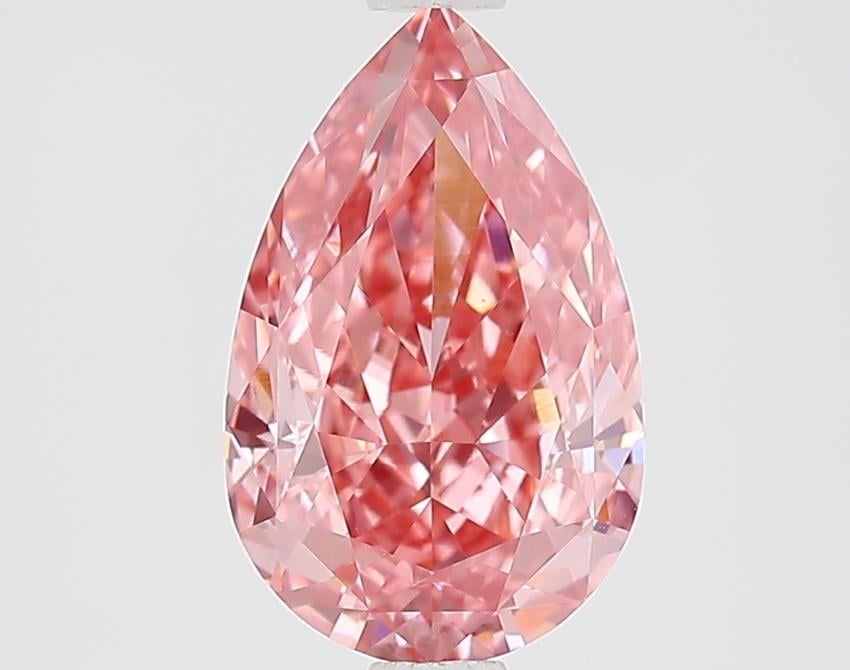 2.14 Ct. Fancy Vivid Pink Pear Lab Grown Diamond