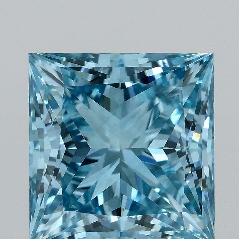 2.06 Ct. Fancy Vivid Blue Princess Lab Grown Diamond