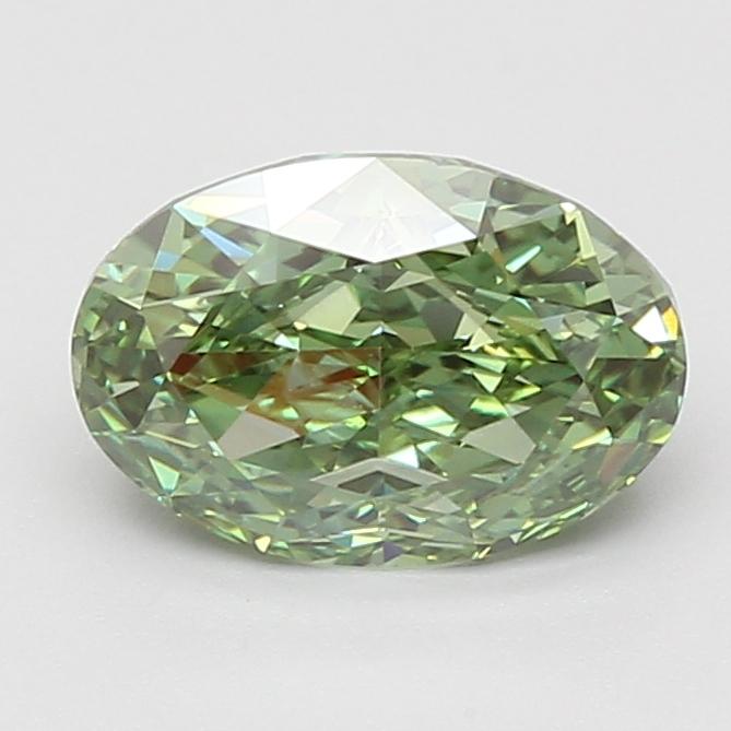 2.11 Ct. Fancy Vivid Green Oval Lab Grown Diamond
