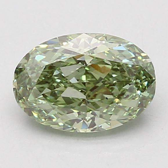 1.55 Ct. Fancy Vivid Green Oval Lab Grown Diamond