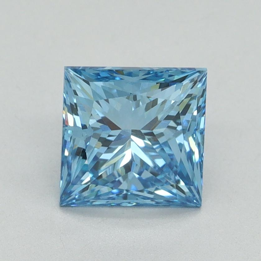 1.52 Ct. Fancy Vivid Blue Princess Lab Grown Diamond