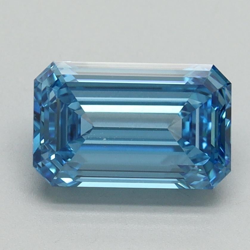 2.02 Ct. Fancy Vivid Blue Emerald Lab Grown Diamond